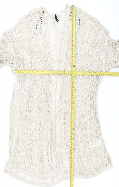 Womens UK Size M H&M Beige Cardigan Jumper