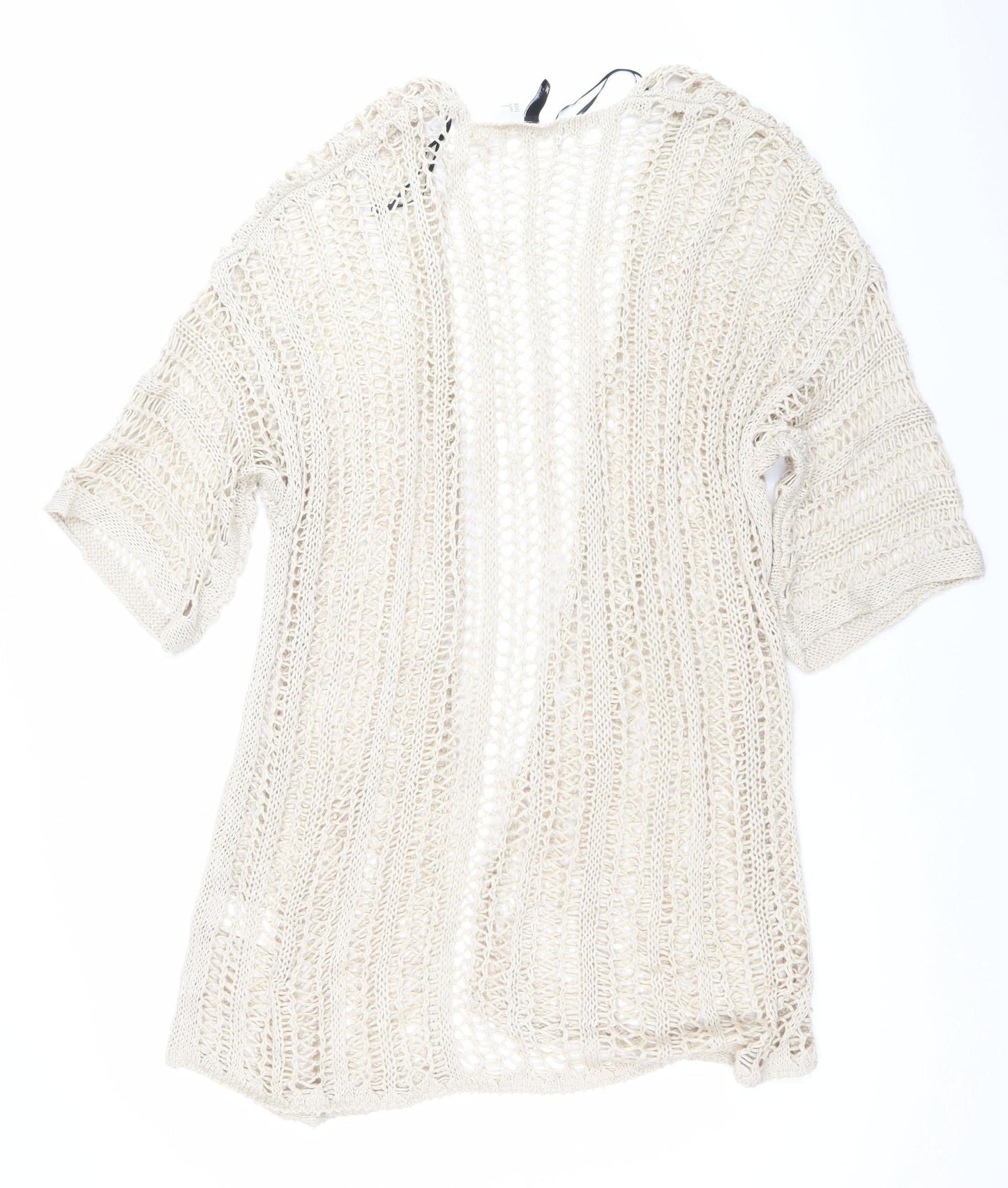 Womens UK Size M H&M Beige Cardigan Jumper