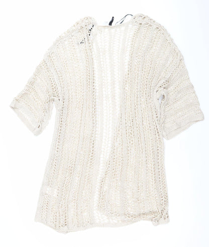 Womens UK Size M H&M Beige Cardigan Jumper