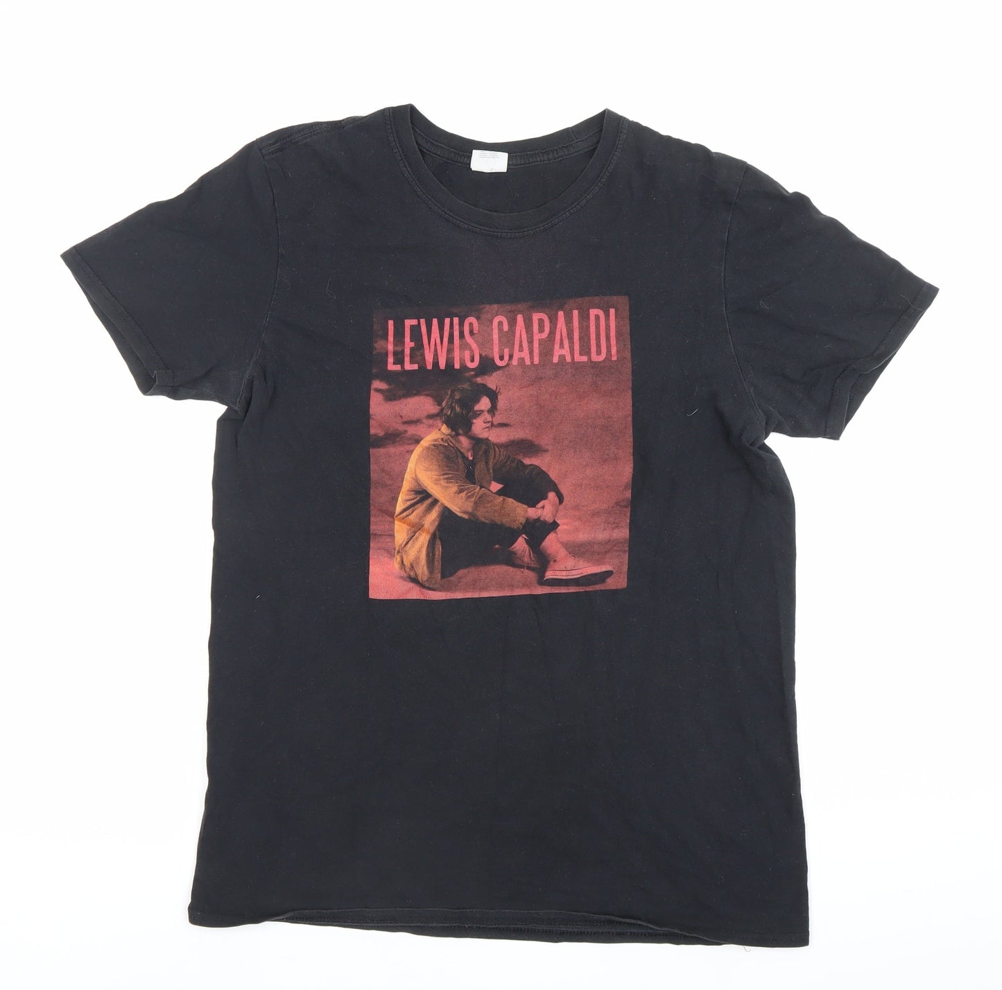 Mens UK Size M Gildan Black  T-Shirt