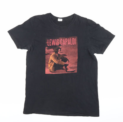 Mens UK Size M Gildan Black  T-Shirt