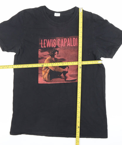 Mens UK Size M Gildan Black  T-Shirt