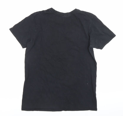 Mens UK Size M Gildan Black  T-Shirt