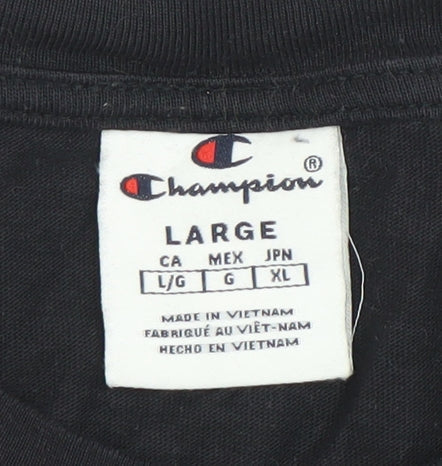 Mens UK Size L Champion Black  T-Shirt