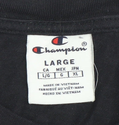 Mens UK Size L Champion Black  T-Shirt
