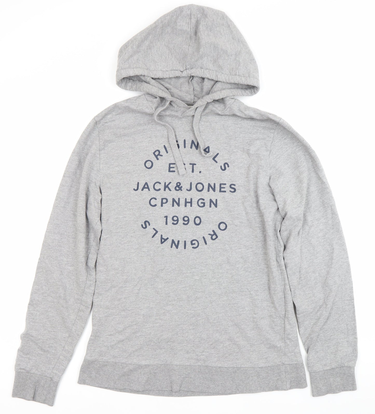 Mens UK Size M JACK & JONES Grey Pullover Hoodie