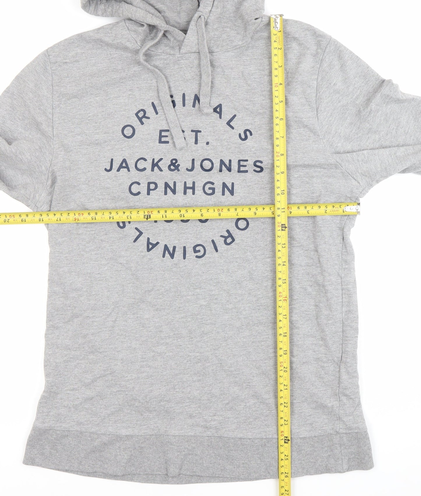 Mens UK Size M JACK & JONES Grey Pullover Hoodie