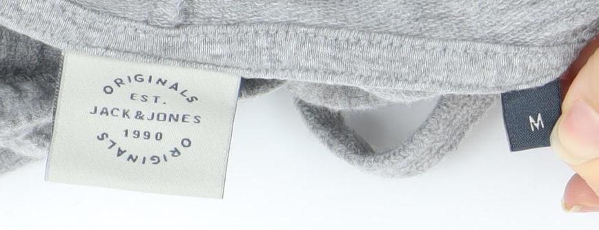 Mens UK Size M JACK & JONES Grey Pullover Hoodie