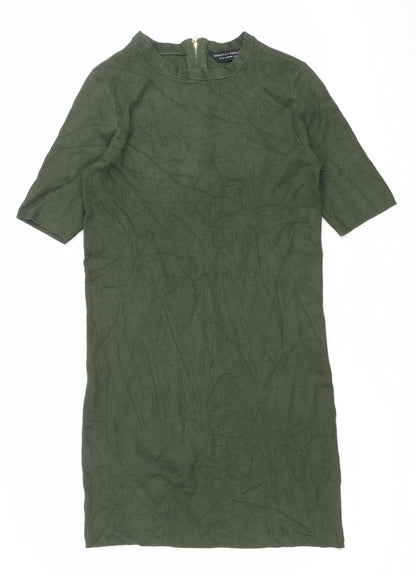 Dorothy Perkins Women’s Green Shift Dress Size 14 Knee Length Half Sleeve