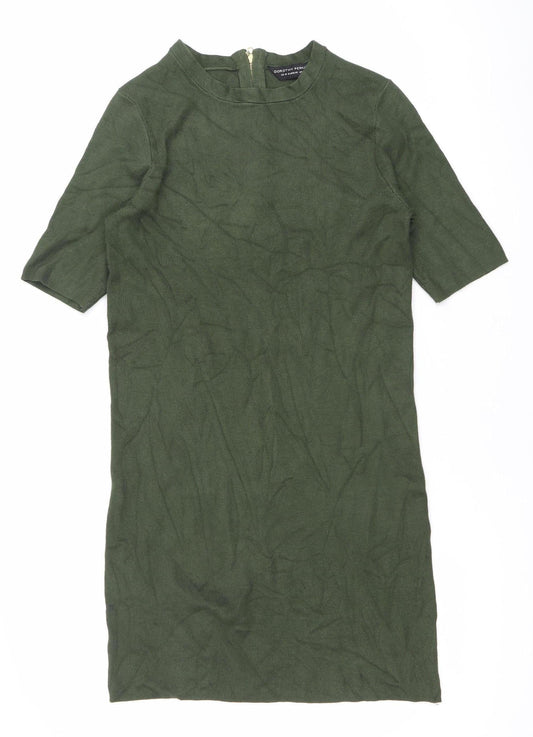 Dorothy Perkins Women’s Green Shift Dress Size 14 Knee Length Half Sleeve
