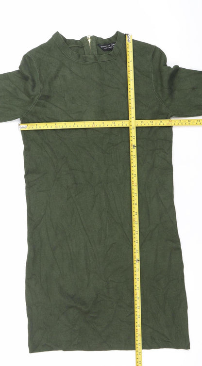 Dorothy Perkins Women’s Green Shift Dress Size 14 Knee Length Half Sleeve