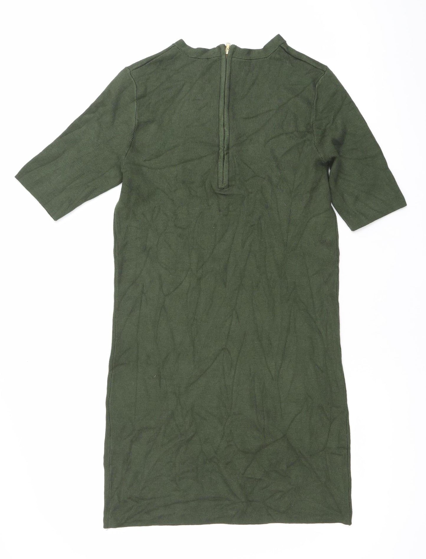 Dorothy Perkins Women’s Green Shift Dress Size 14 Knee Length Half Sleeve