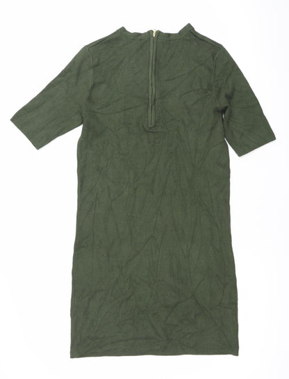 Dorothy Perkins Women’s Green Shift Dress Size 14 Knee Length Half Sleeve