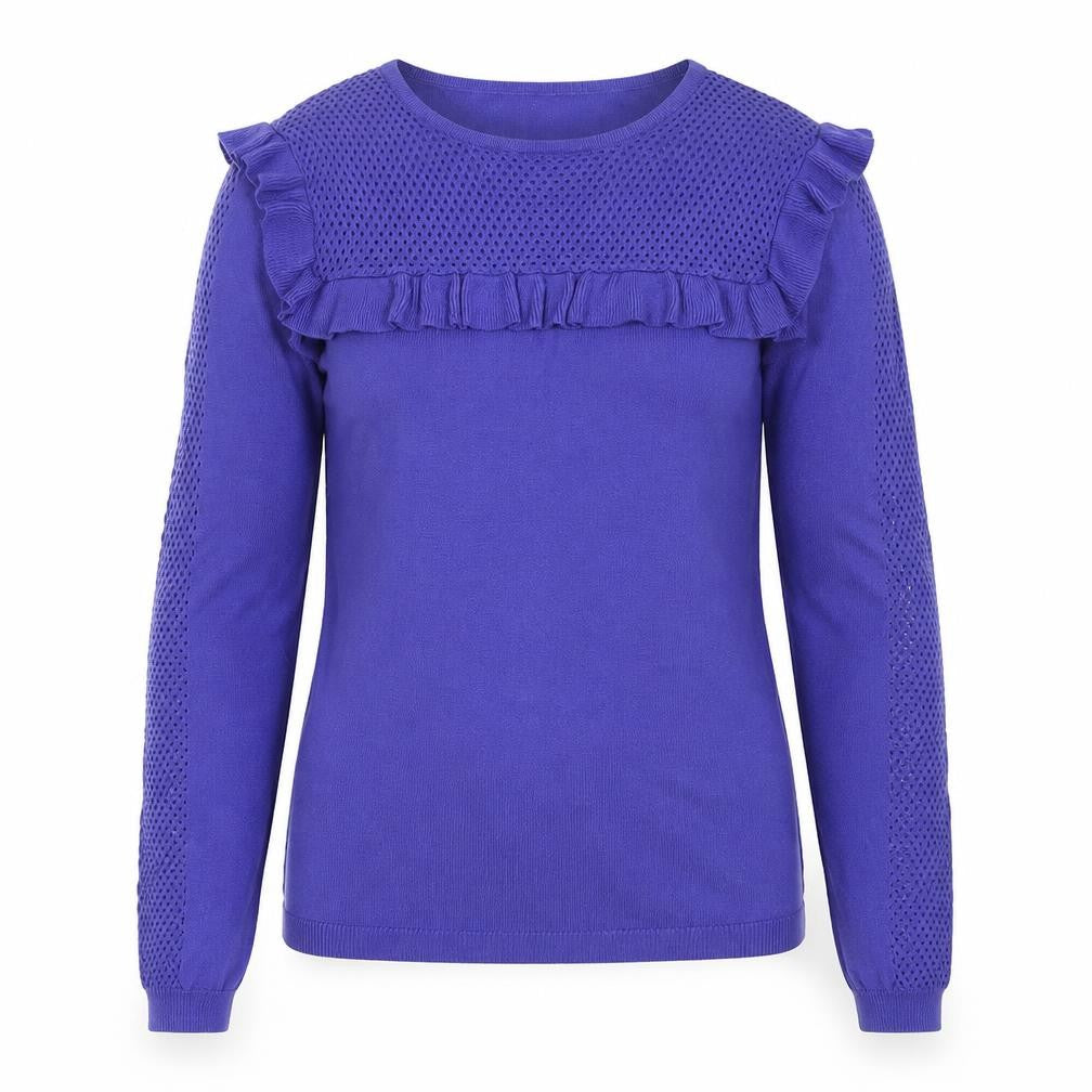 Womens UK Size 10 Red Herring Purple Basic Blouse