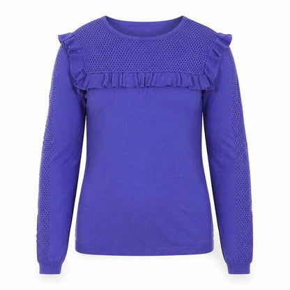 Womens UK Size 10 Red Herring Purple Basic Blouse