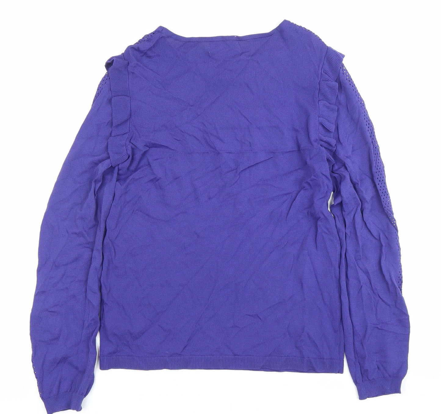 Womens UK Size 10 Red Herring Purple Basic Blouse