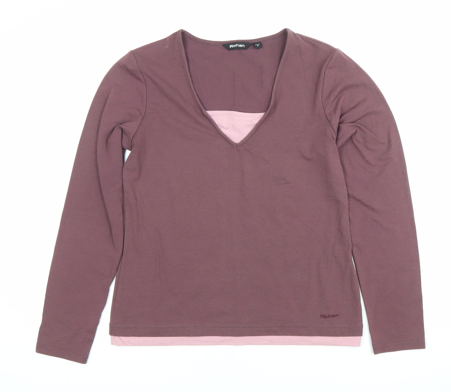 Womens UK Size S Rohan Purple Basic T-Shirt