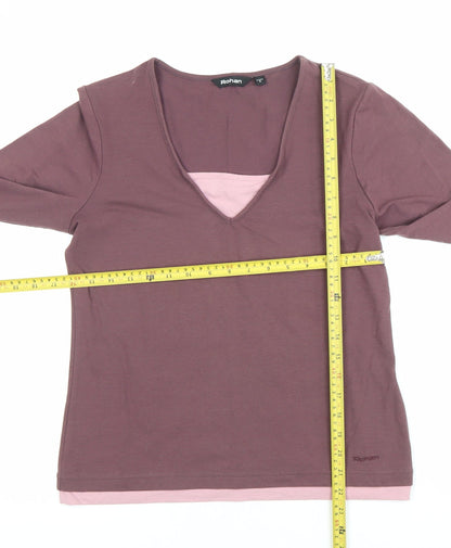 Womens UK Size S Rohan Purple Basic T-Shirt
