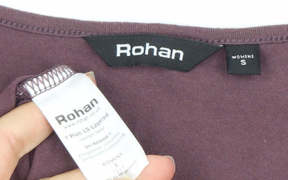 Womens UK Size S Rohan Purple Basic T-Shirt
