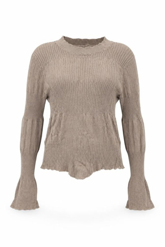 Womens UK Size M Zara Brown Basic Blouse