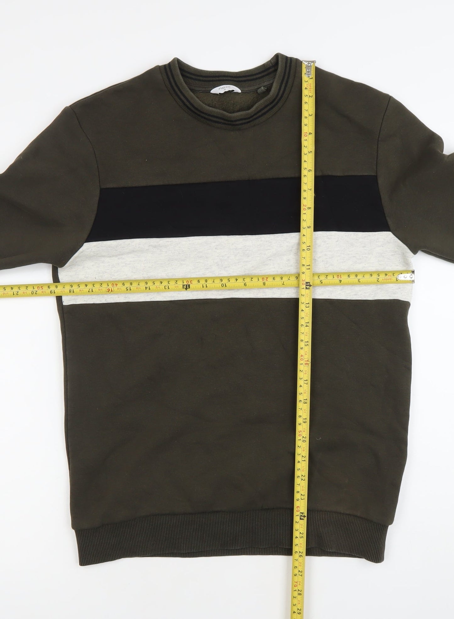 Mens UK Size S NEXT Green Pullover Sweatshirt