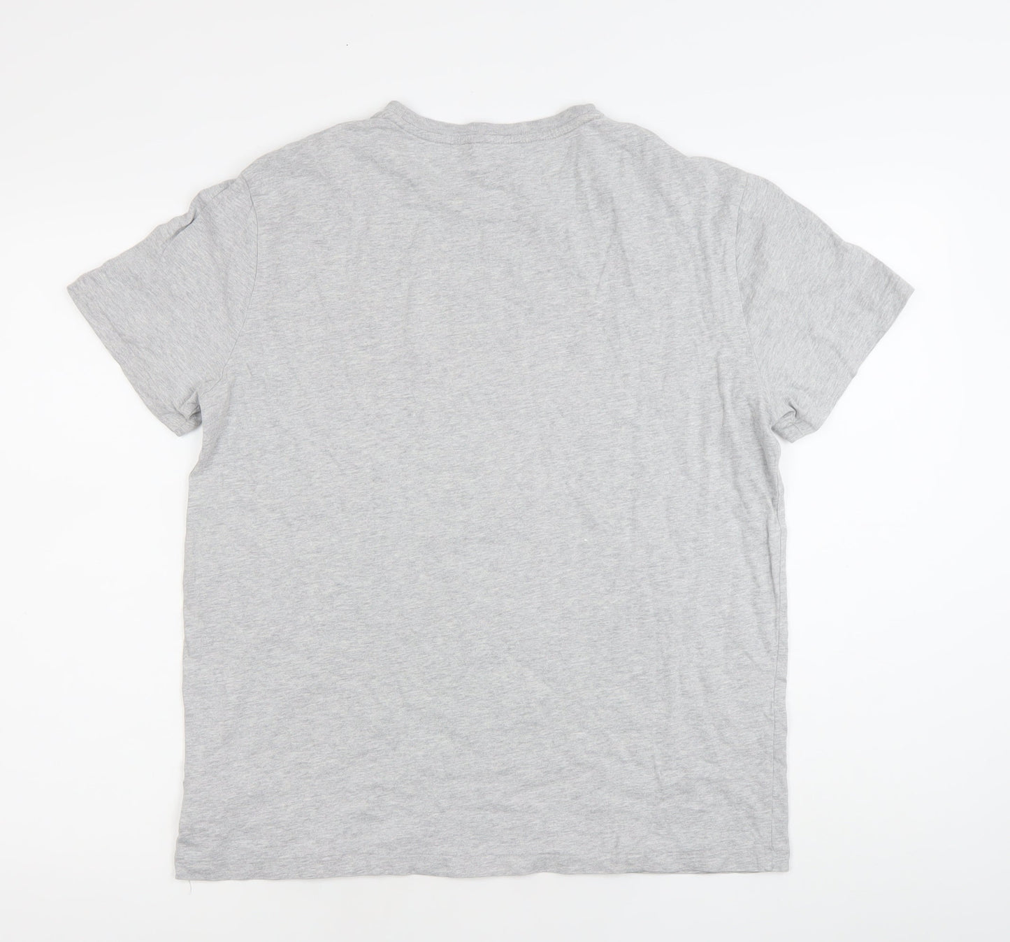 Ralph Lauren Men's Grey Cotton Crew Neck Logo T-Shirt Size M