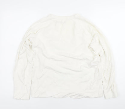 Golden Goose Deluxe Brand Women White XS Pullover Sweatshirt Logo Print