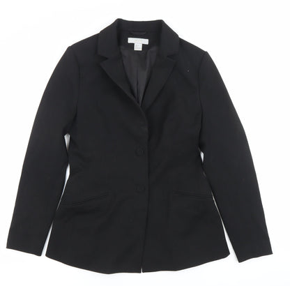 H&M Womens Black Size 8 Tailored Single-Breasted Blazer