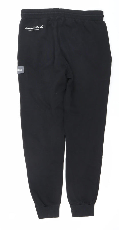 Hoodrich Men’s Black Jogger Sweatpants L Cotton Blend Tapered