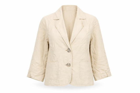Old Navy Women’s Beige Linen Blazer Jacket Size S Notch Lapel