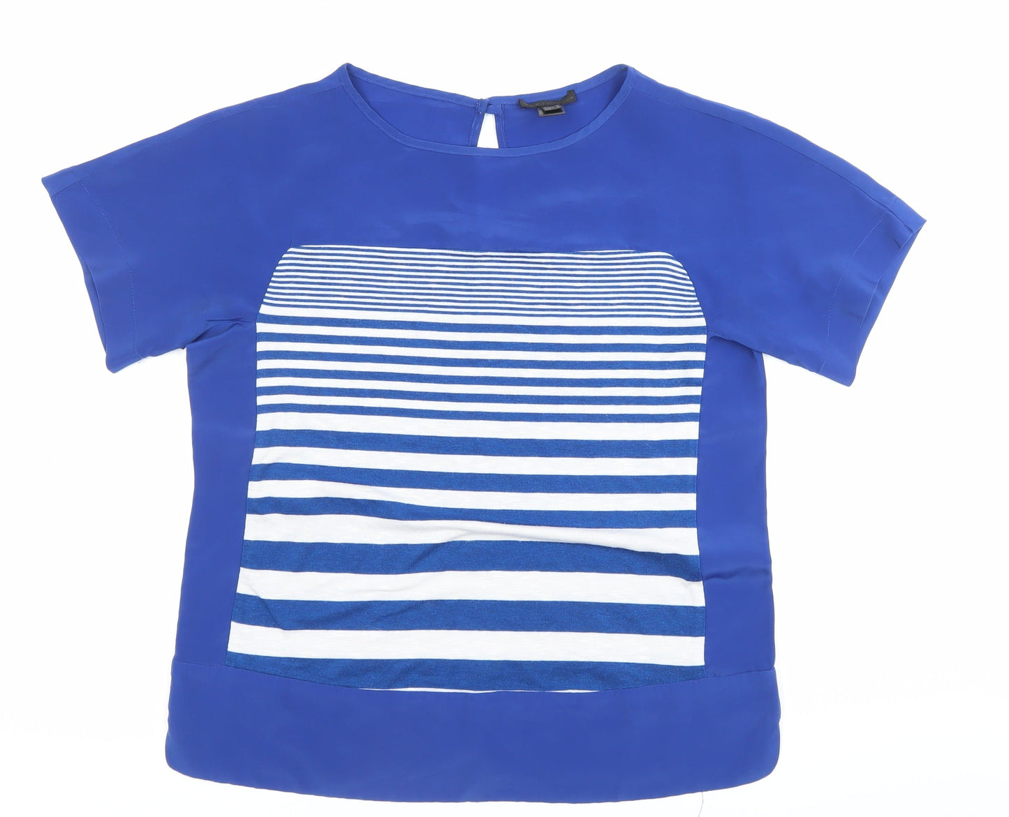 Womens UK Size 10 MNG Collection Blue Basic Blouse