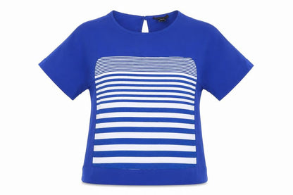 Womens UK Size 10 MNG Collection Blue Basic Blouse