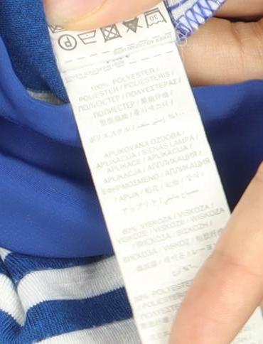 Womens UK Size 10 MNG Collection Blue Basic Blouse