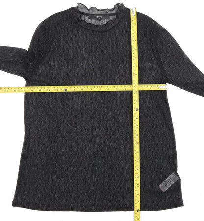 Womens UK Size 10 NEXT Black Basic Blouse