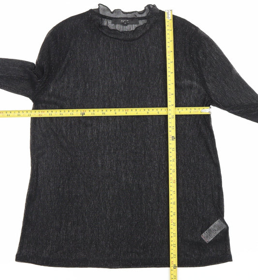 Womens UK Size 10 NEXT Black Basic Blouse