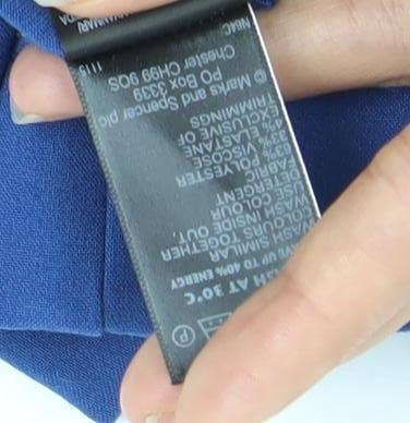 Marks and Spencer Women’s Blue Blazer UK 12 Shawl Collar Tailored