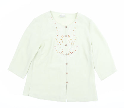 Womens UK Size 10 Eastex Green Tunic Blouse