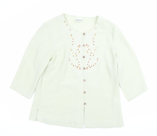 Womens UK Size 10 Eastex Green Tunic Blouse