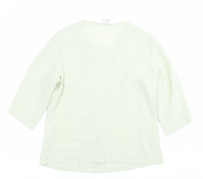 Womens UK Size 10 Eastex Green Tunic Blouse