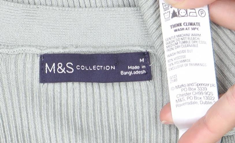 Womens UK Size M Marks and Spencer Grey Cardigan Jumper