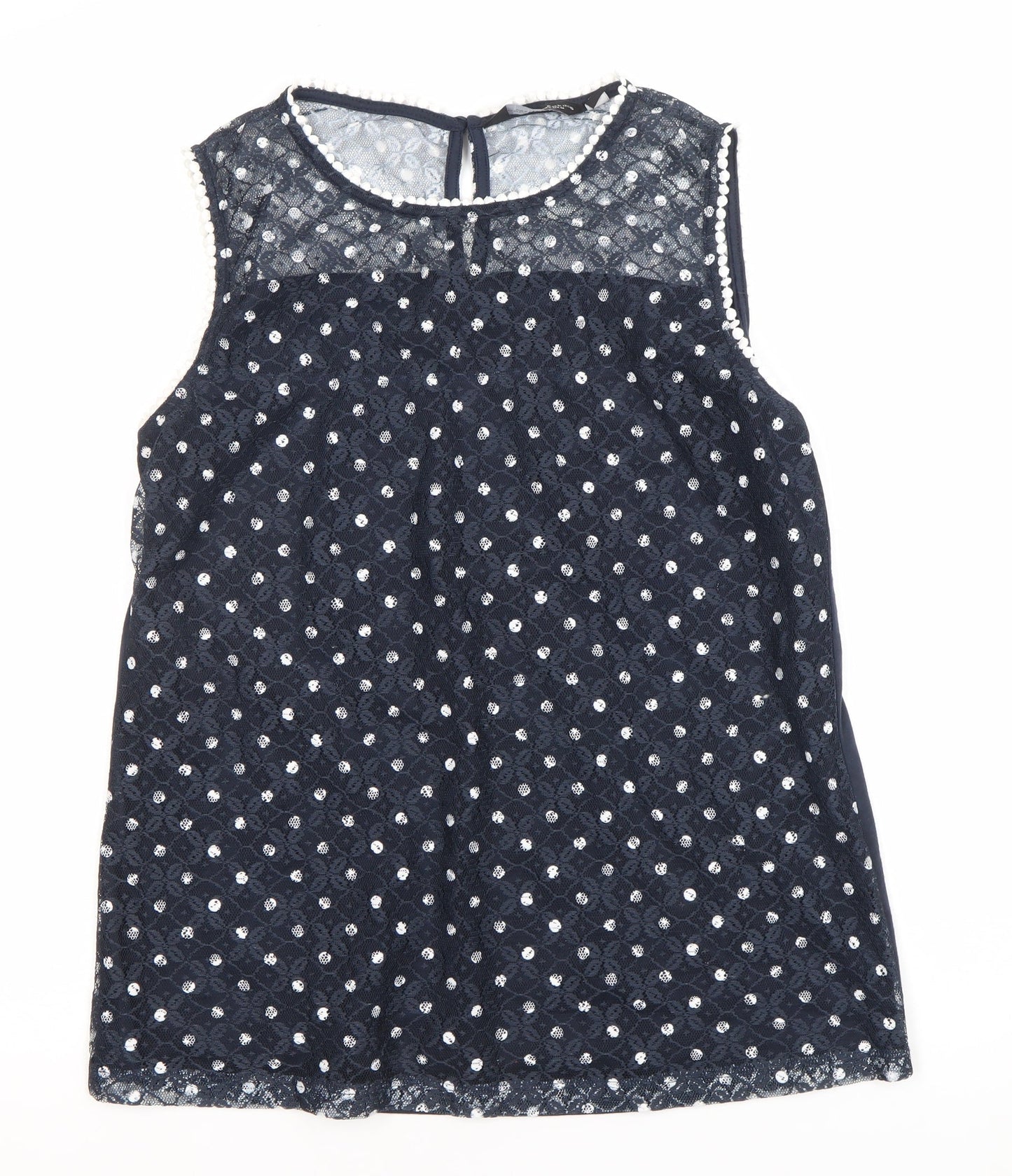 Womens UK Size 14 Dorothy Perkins Blue Tunic Blouse