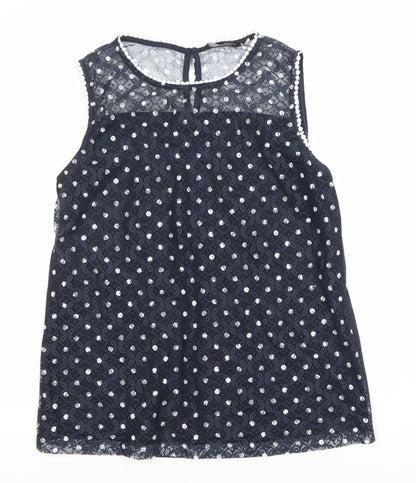 Womens UK Size 14 Dorothy Perkins Blue Tunic Blouse