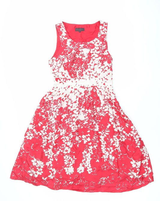 Great Plains London Womens Red Floral Fit & Flare Dress XS