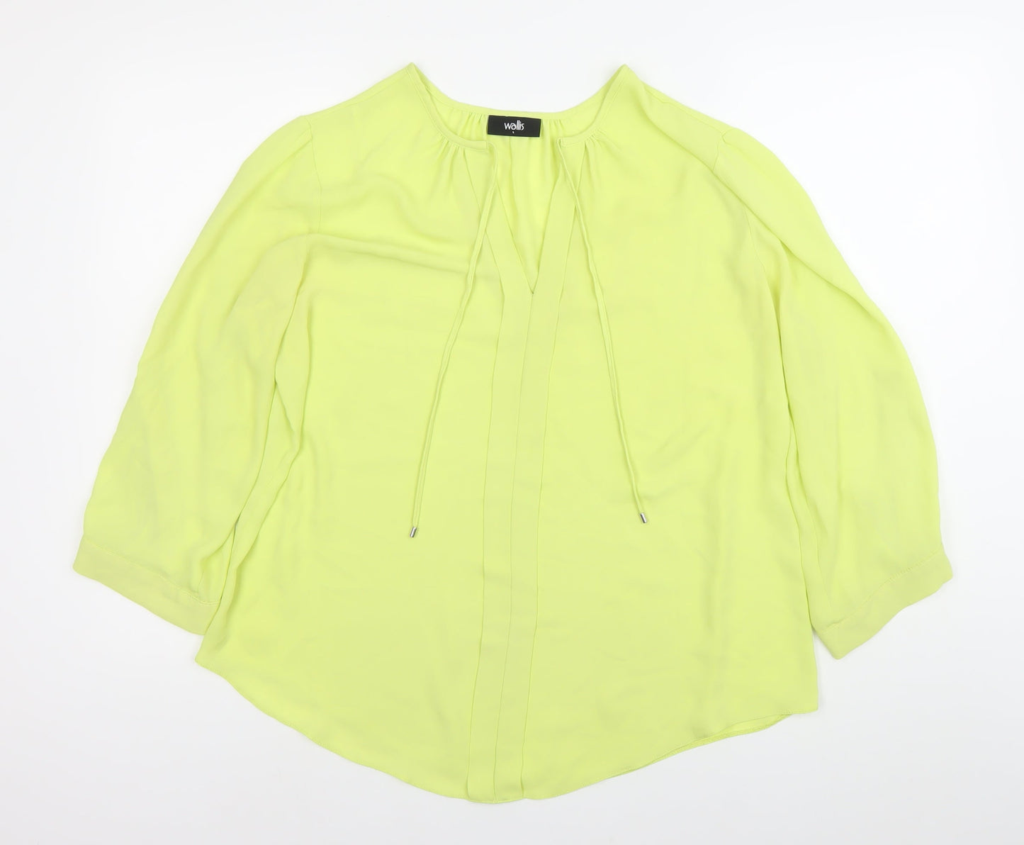 Womens UK Size L Wallis Yellow Tunic Blouse