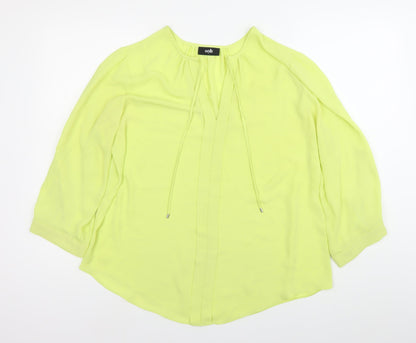 Womens UK Size L Wallis Yellow Tunic Blouse