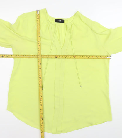 Womens UK Size L Wallis Yellow Tunic Blouse