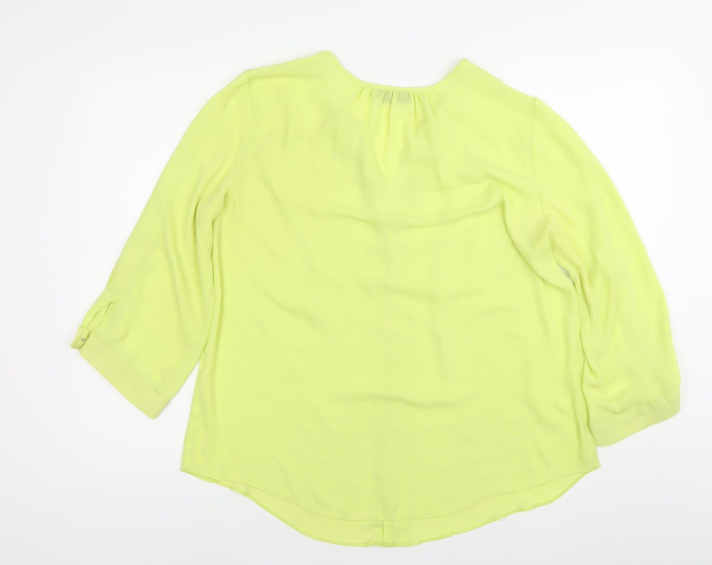 Womens UK Size L Wallis Yellow Tunic Blouse