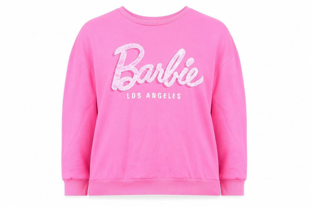 Womens UK Size XL Barbie Pink Pullover Sweatshirt