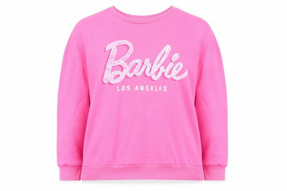 Womens UK Size XL Barbie Pink Pullover Sweatshirt