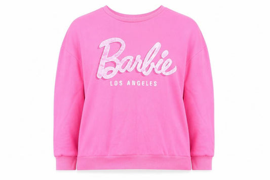Womens UK Size XL Barbie Pink Pullover Sweatshirt
